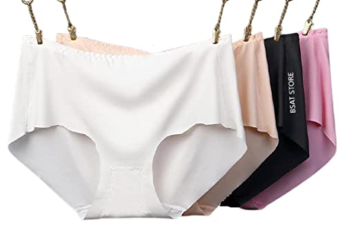 Women's Ice Silk Blend Invisible Lines No Show Hipster Panty (Pack of 2)