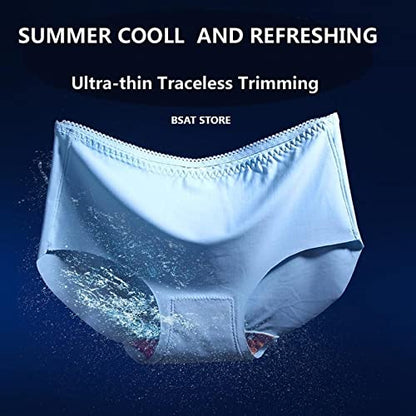 Women's Ice Silk Blend Invisible Lines No Show Hipster Panty (Pack of 2)