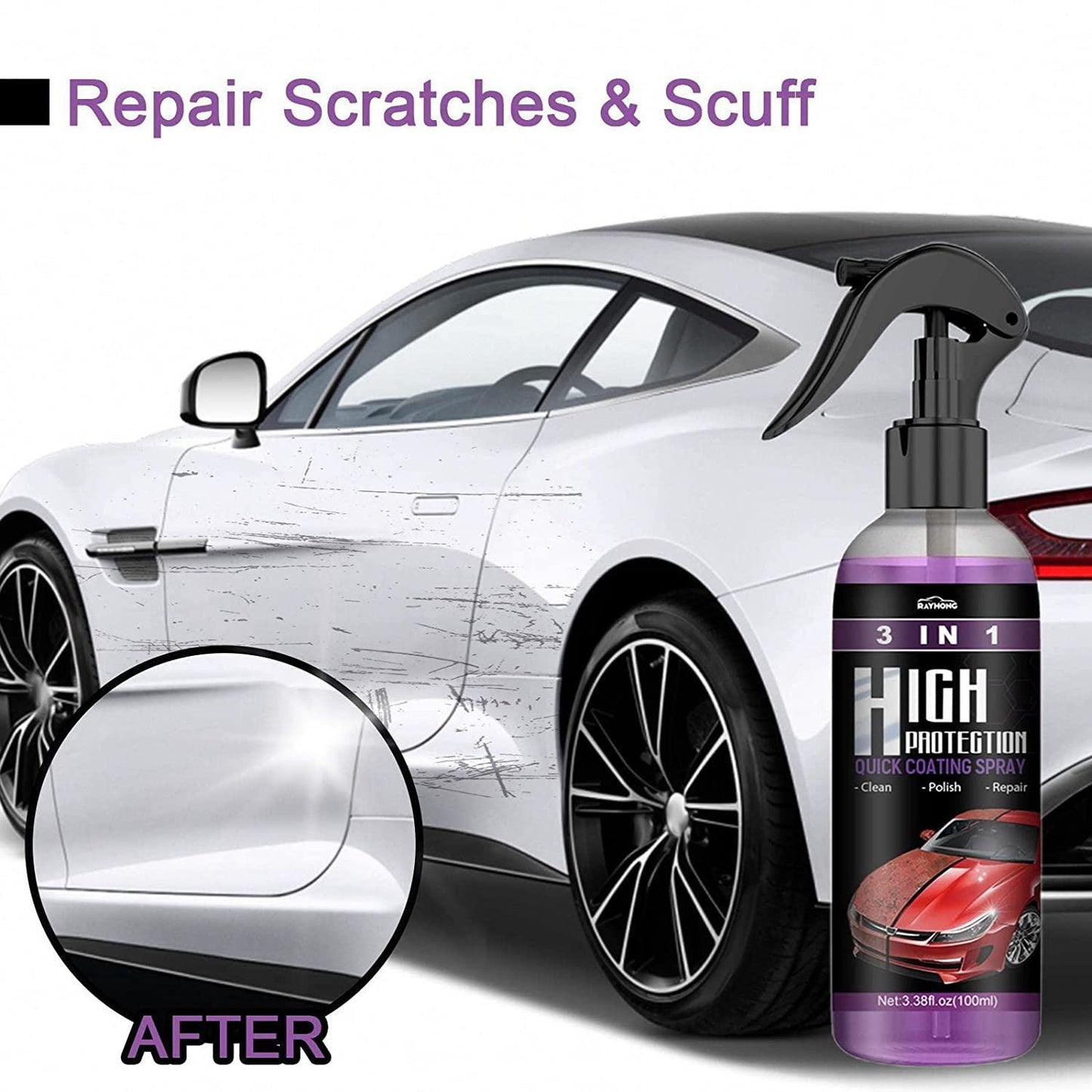 Hydrophobic Polish Nano Coating Agent Car, Motorcycles, Boats (Pack of 2)